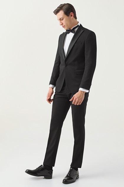 COSTUM CEREMONIE NEGRU SLIM FIT D'S DAMAT