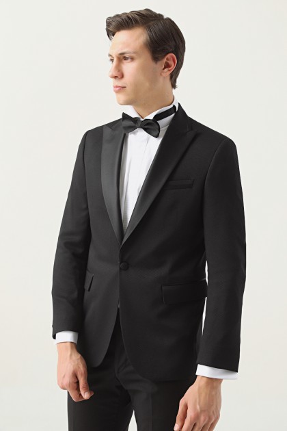 COSTUM CEREMONIE NEGRU SLIM FIT D'S DAMAT